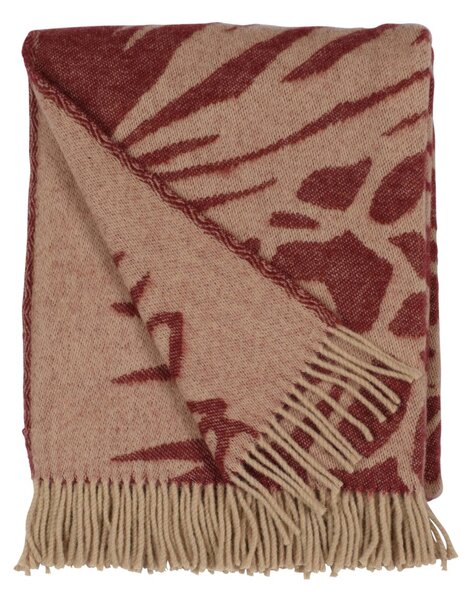 Almedahls Kotteri throw 130x170 cm Wine red-beige