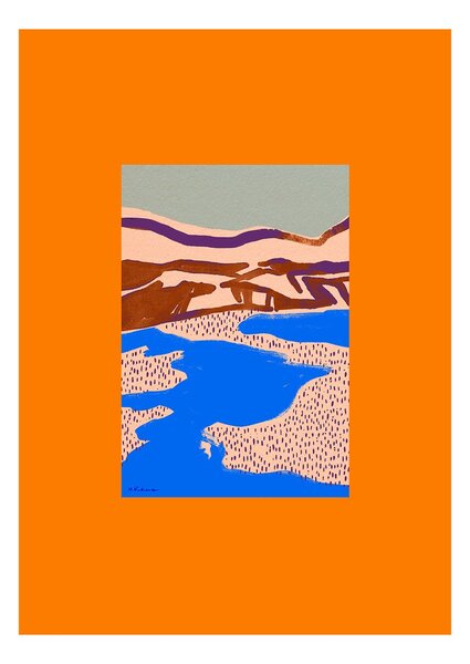 Paper Collective Orange Landscape poster 30x40 cm