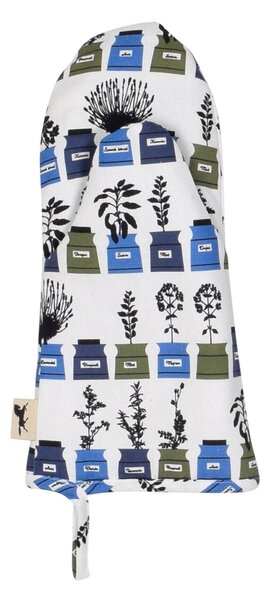 Almedahls Persons spice cabinet oven glove small pattern Blue