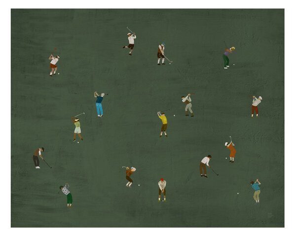 Fine Little Day Golfers poster 40x50 cm