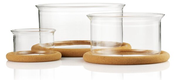 Bodum Hot Pot bowl set with cork lid 3-pack Glas