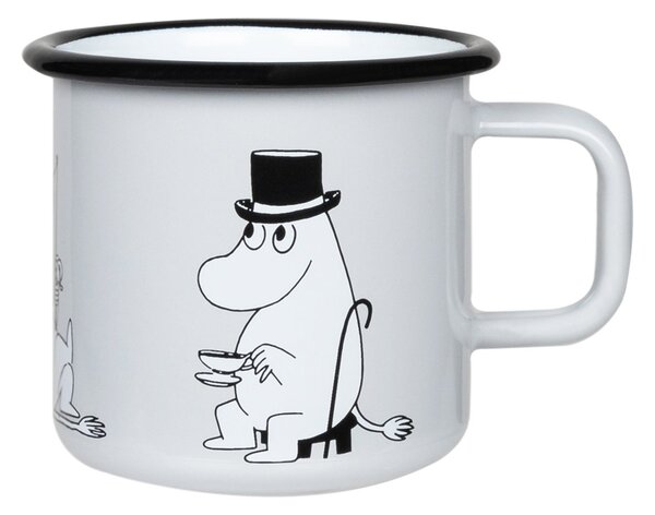 Muurla Moomin pappa enamel mug 37 cl grey