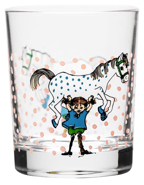 Muurla Pippi & Lilla Gubben drinking glass 20 cl Multi