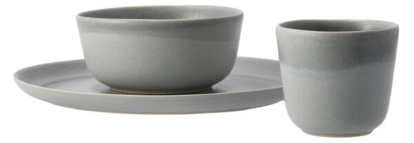 Paradisverkstaden Morgon grey breakfast set 3 pieces grey