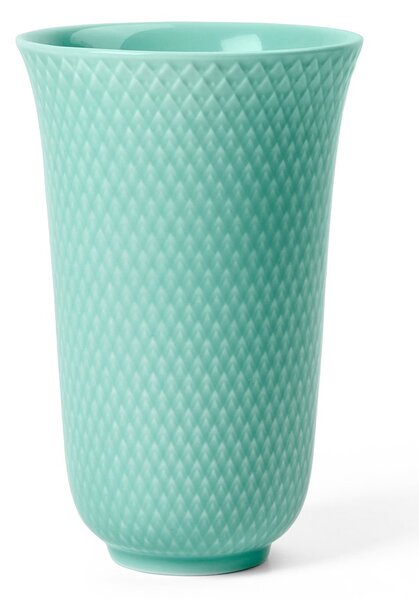 Lyngby Porcelæn Rhombe vase 15 cm Aqua