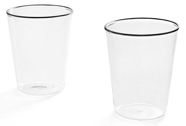 HAY Rim glass 30 cl 2-pack clear Black