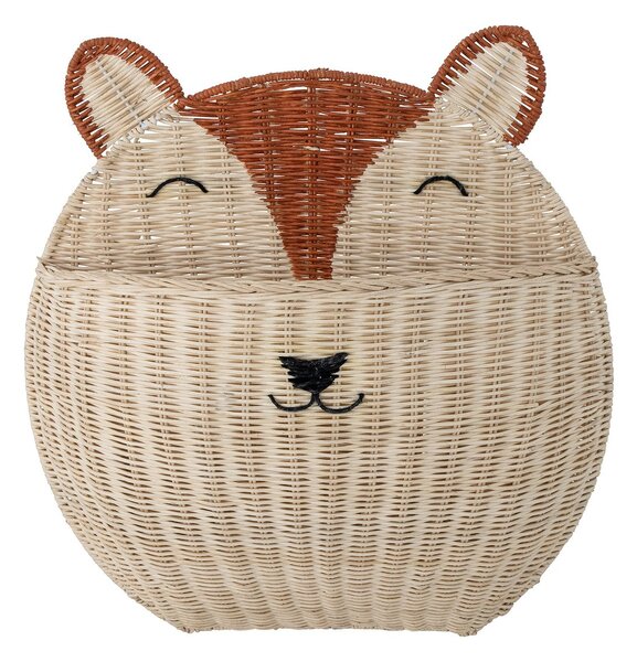 Bloomingville Gerti wall basket with lid 44x47x13 cm Fox