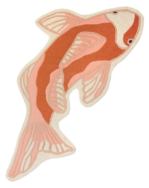 Broste Copenhagen Koi rug 97x120 cm Pumkin orange