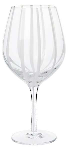 Broste Copenhagen Stripe red wine glass 65 cl Clear-white stripes