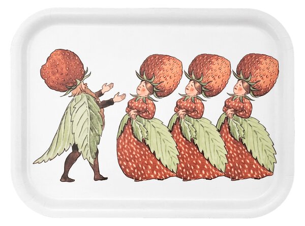 Design House Stockholm The Strawberry Family tray 20x27 cm White