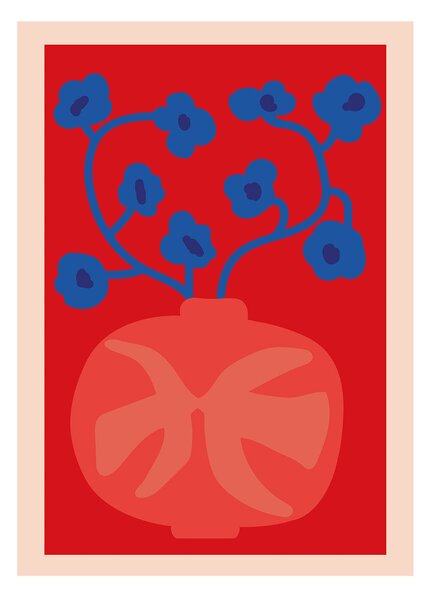 Paper Collective The Red Vase poster 50x70 cm