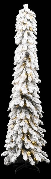 Artificial Pre-lit Christmas Tree with 100 LEDs and Flocked Snow 180 cm