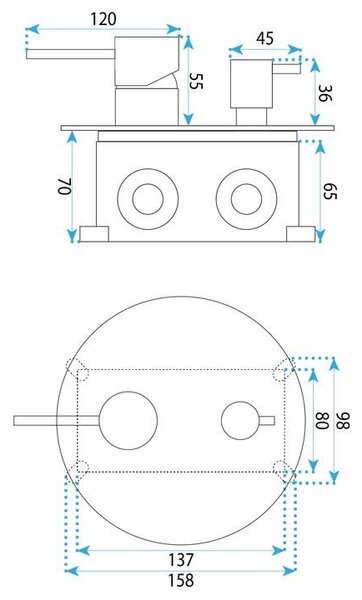 Shower system Rea Venti Chrome + BOX