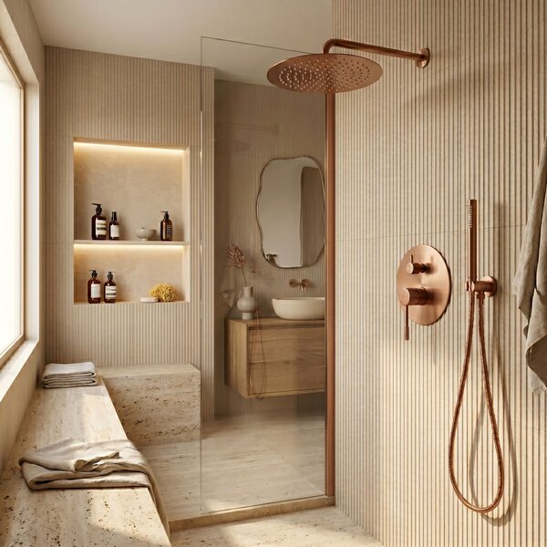 Shower system Rea Venti Brush Copper + BOX