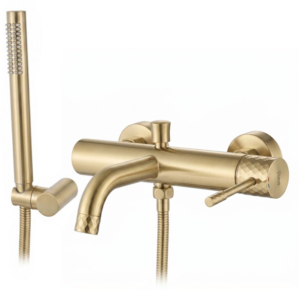 Bathroom faucet Rea Lungo Diamond Brush Gold