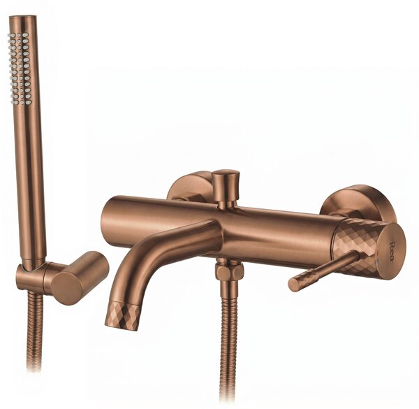 Bathroom faucet Rea Lungo Diamond Brush Copper
