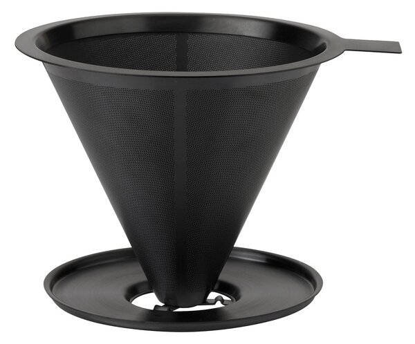 Stelton Nohr slow brew fine mesh coffee funnel Black metallic