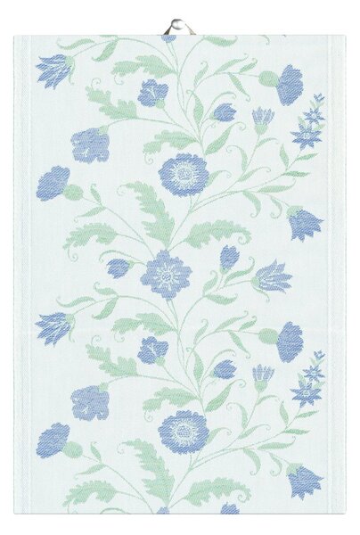 Ekelund Linneväveri Blue flower kitchen towel 35x50 cm