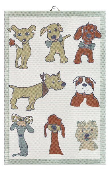 Ekelund Linneväveri Dogs kitchen towel 40x60 cm