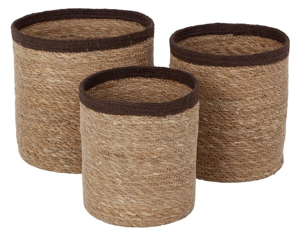 Dixie Emil storage basket 3-pack large Natural-brown