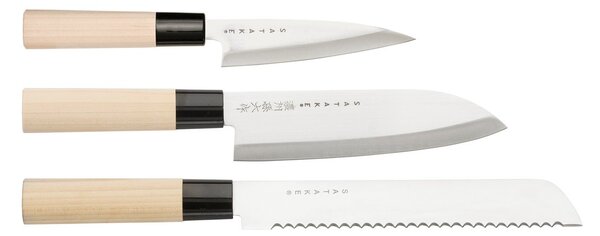 Satake Satake Houcho knife set 3 pieces Hi Carbon Steel