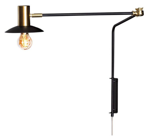 By Rydéns Quinn wall lamp long Matte black