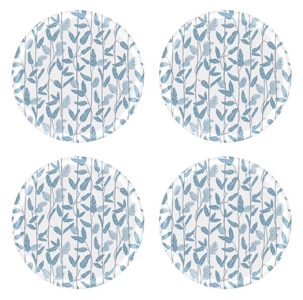 Åry Home Mougli Blue coaster Ø11 cm 4-pack Blue-white