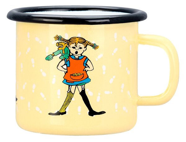 Muurla Pippi Långstrump enamel mug 25 cl Footsteps