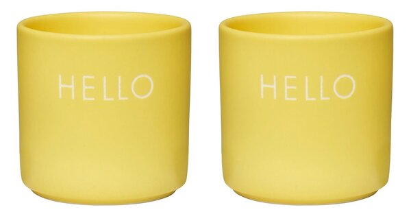 Design Letters Design Letters egg cup 2-pack Hello-yellow