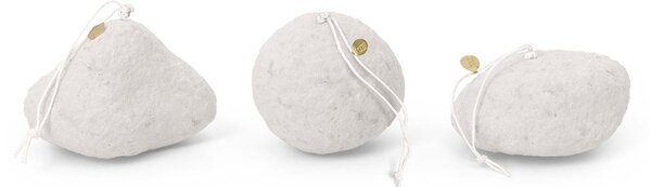 Ferm LIVING Snowball ornaments Christmas tree decoration 3 pieces White