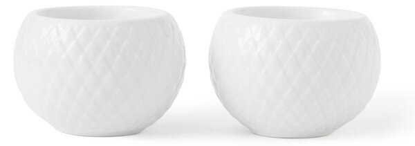 Lyngby Porcelæn Rhombe lantern Ø6.5 cm 2-pack White