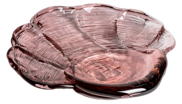 Kosta Boda Venusmussla glass saucer 30x33 cm Pink