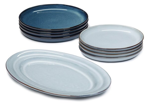 Serax Pure dinner set 9 pieces Blue