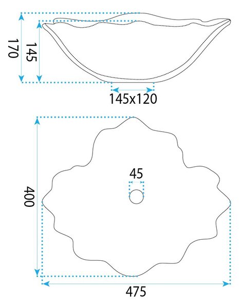 Countertop Basin Rea Flower Vanilla