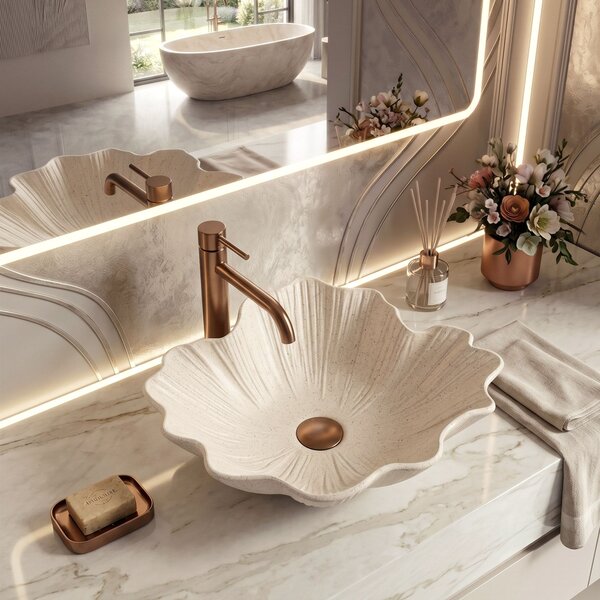 Countertop Basin Rea Flower Vanilla
