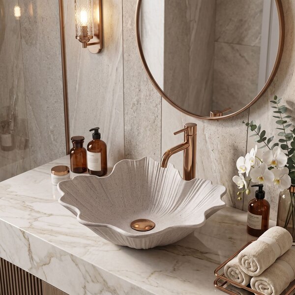 Countertop Basin Rea Flower Beige