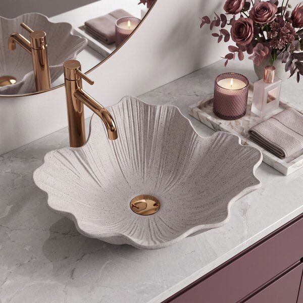 Countertop Basin Rea Flower Beige