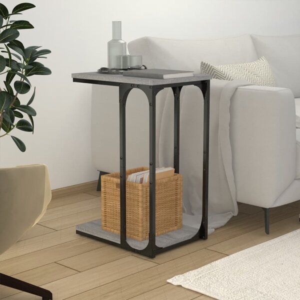 Side Table Grey Sonoma 40x30x60 cm Engineered Wood