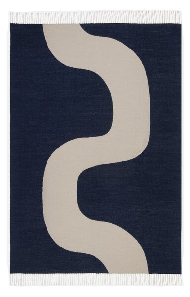 Marimekko Seireeni throw 130x180 cm Off white-dark blue