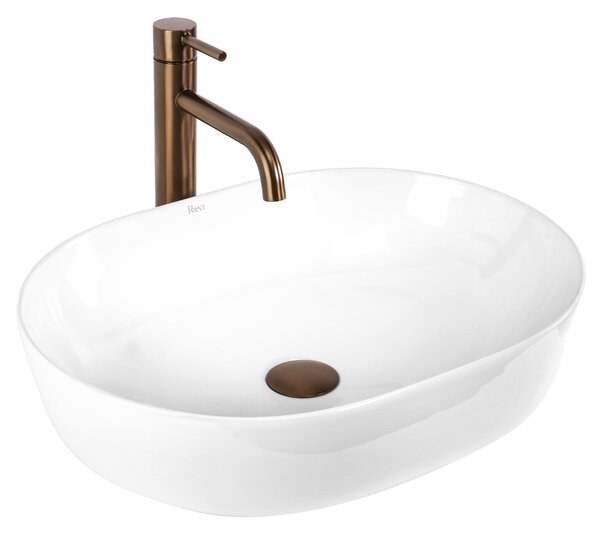Ceramic Countertop Basin CLEO 50 White - REA