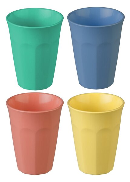 Koziol Nora cup M 30 cl 4-pack Blue-coral-green-yellow