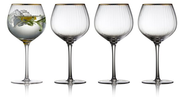 Lyngby Glas Palermo Gold gin & tonic glass 65 cl 4-pack Clear-gold