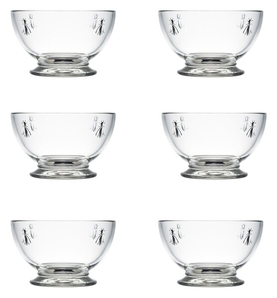 La Rochère Abeille glass bowl 60 cl 6-pack Clear