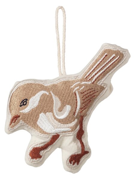 Broste Copenhagen Bird hanging decorations 8x12 cm Sand