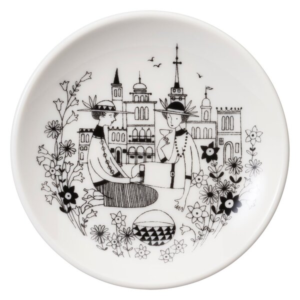 Arabia Emilia saucer Ø10.5 cm Black-white