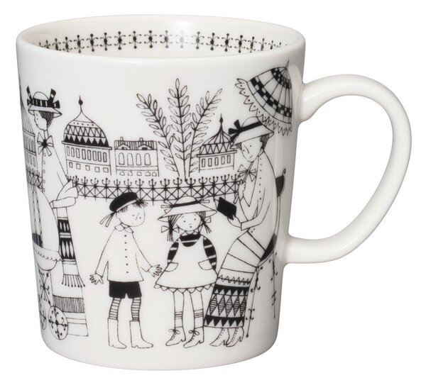 Arabia Emilia mug 30 cl Black-white