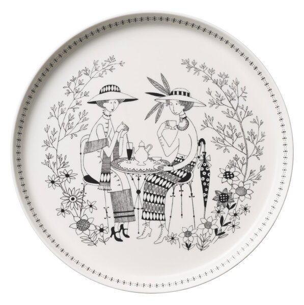 Arabia Emilia plate Ø24 cm Black-white