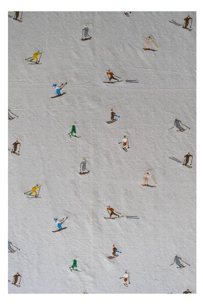 Fine Little Day Skiers fabric Natural