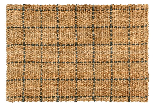 Dixie Freja doormat checked 60x90 cm Natural-dark Grey