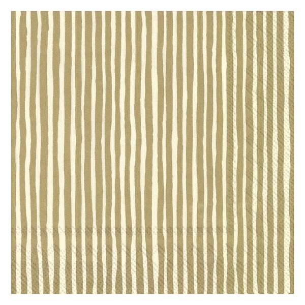 Marimekko Varvunraita napkin 33x33 cm 20-pack Gold